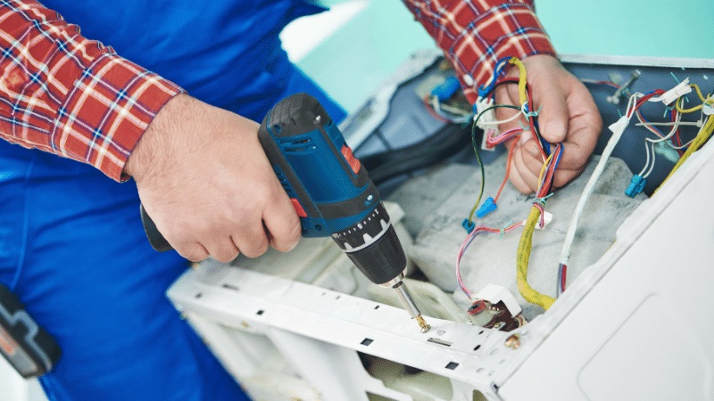Mamak Dominox Dominox çamaşır makinesi kart tamiri – Su almama arızası orijinal parça ile giderildi. - Teknik servis örneği